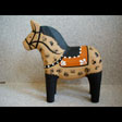 3'' Carved horse inspired by Dalarna Wall Paintings – Hästbyte. $23.00
